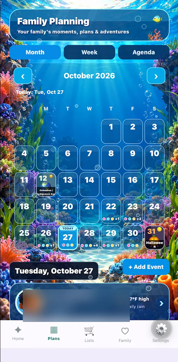 Ocean Dreams calendar